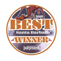 "Winner" badge for the Santa Barbara Independent's "2019 Best of Santa Barbara" awards.
